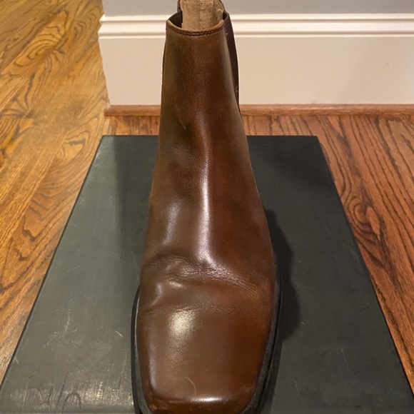 Mens Alfani brown leather boots - Picture 6 of 8